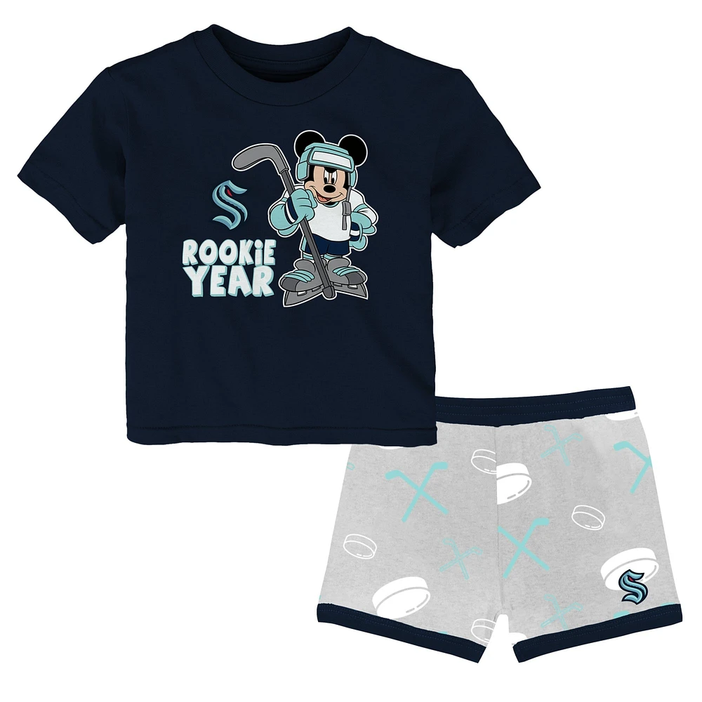 Ensemble t-shirt et short Seattle Kraken Disney Rookie Year pour tout-petit