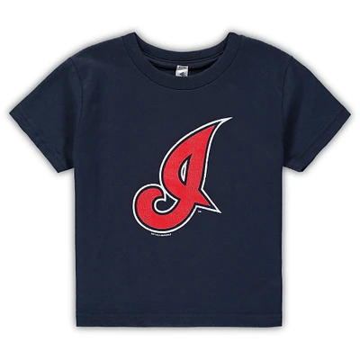 T-shirt pour tout-petits Soft as a Grape Navy Cleveland Indians Cooperstown Collection Shutout