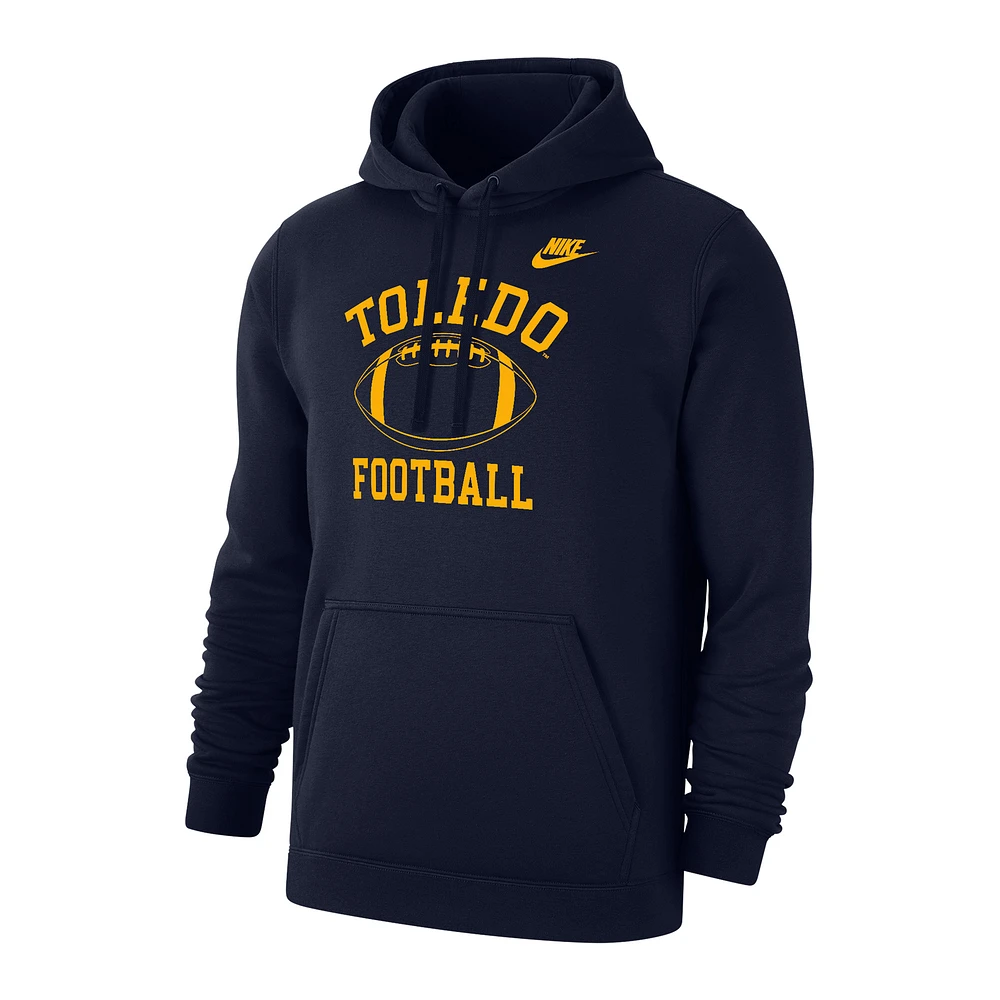 Sweat à capuche en polaire Nike bleu marine Toledo Rockets pour homme