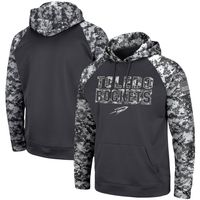 Men's Colosseum Charcoal Toledo Rockets OHT Military Appreciation Digital Camo Pullover Hoodie