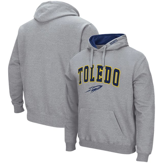 Chandail à capuchon Colosseum gris chiné pour hommes Toledo Rockets Arch and Logo Pull capuche