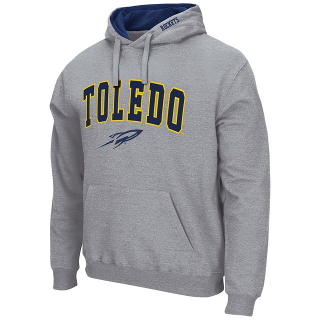 Chandail à capuchon Colosseum gris chiné pour hommes Toledo Rockets Arch and Logo Pull capuche