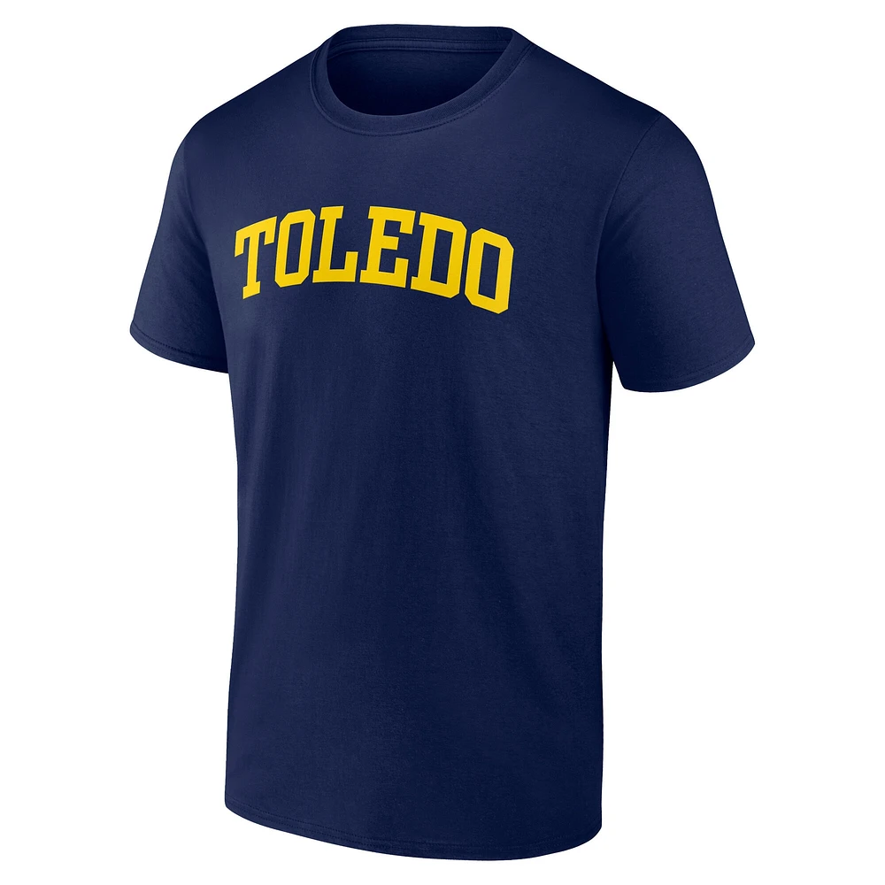 Men's Navy Toledo Rockets Arched Wordmark T-Shirt