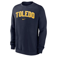 Men's Nike  Navy Toledo Rockets Arch Club Fleece Pullover Sweatshirt