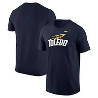 T-shirt Nike bleu marine avec logo principal des Toledo Rockets pour homme