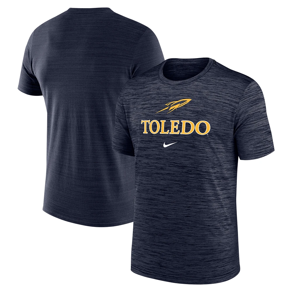 T-shirt Nike Performance Velocity Legend bleu marine pour homme des Toledo Rockets