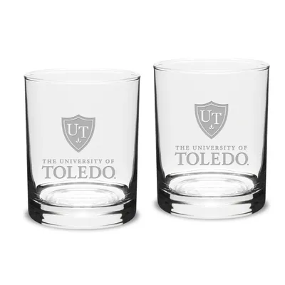 Toledo Rockets 14oz. 2-Piece Classic Double Old-Fashioned Glass Set