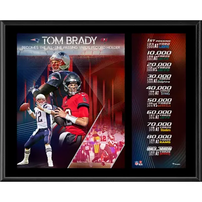 Tom Brady Tampa Bay Buccaneers Framed 15 x 17 Player Collage with A Piece of Game-Used Ball