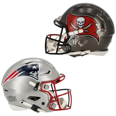 Signed Tom Brady Helmet - Authentic Grey Speed Flex