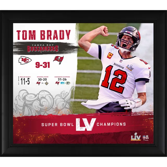 Tom Brady Super Bowl 55 Champions Impact Jersey Frame