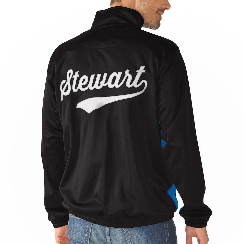 Men's G-III Sports by Carl Banks Black Tony Stewart Drafting Full-Zip Track Jacket