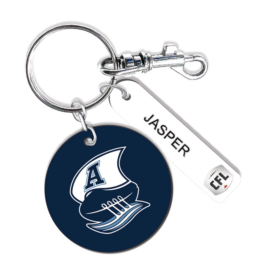 Toronto Argonauts Personalized Leather Round Keychain