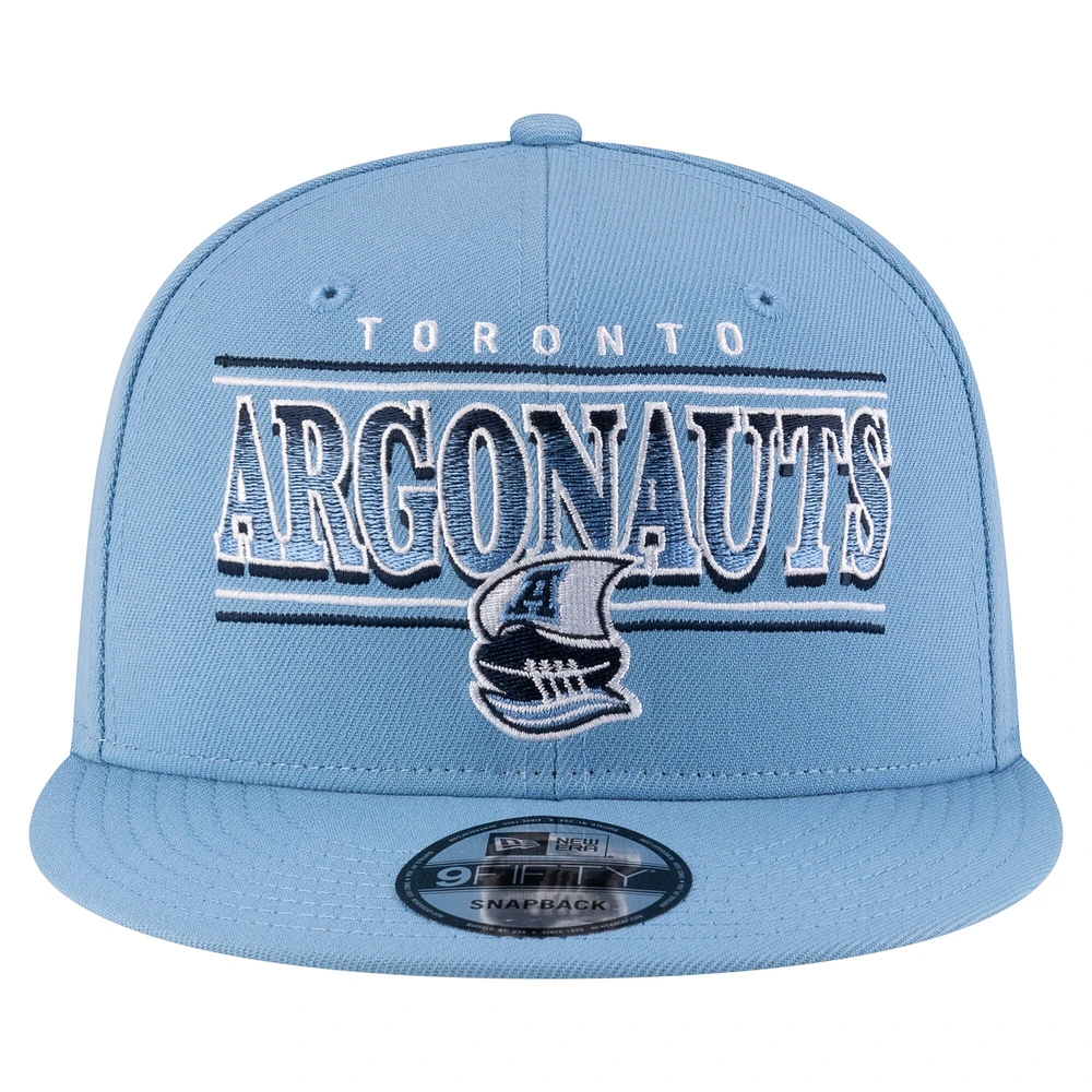 Casquette snapback 9FIFTY Sideline bleu clair New Era pour homme des Argonauts de Toronto