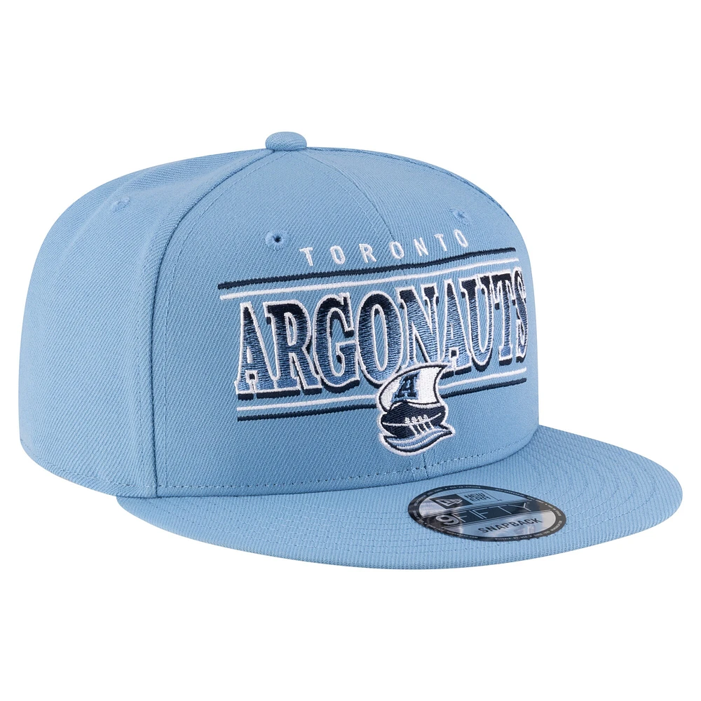 Casquette snapback 9FIFTY Sideline bleu clair New Era pour homme des Argonauts de Toronto