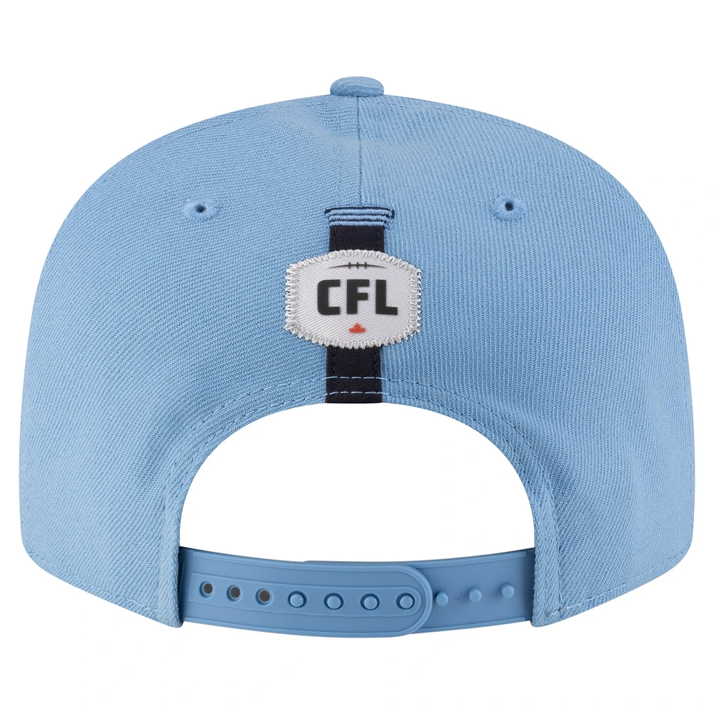 Casquette snapback 9FIFTY Sideline bleu clair New Era pour homme des Argonauts de Toronto