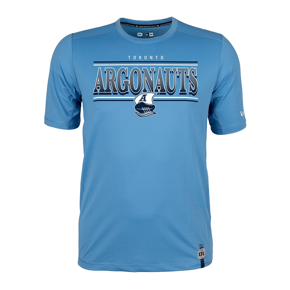 Men's New Era Light Blue Toronto Argonauts Sideline Performance T-Shirt