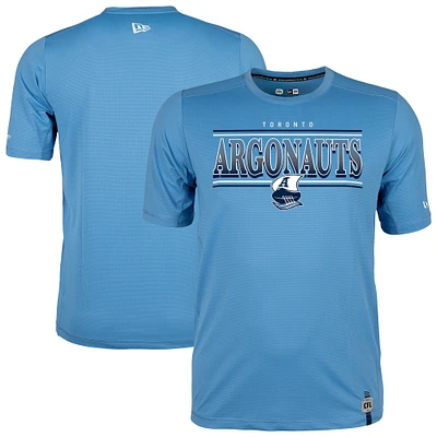 Men's New Era Light Blue Toronto Argonauts Sideline Performance T-Shirt