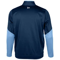Haut en molleton Performance Sideline bleu marine New Era pour homme, avec fermeture éclair quart de tour, Toronto Argonauts