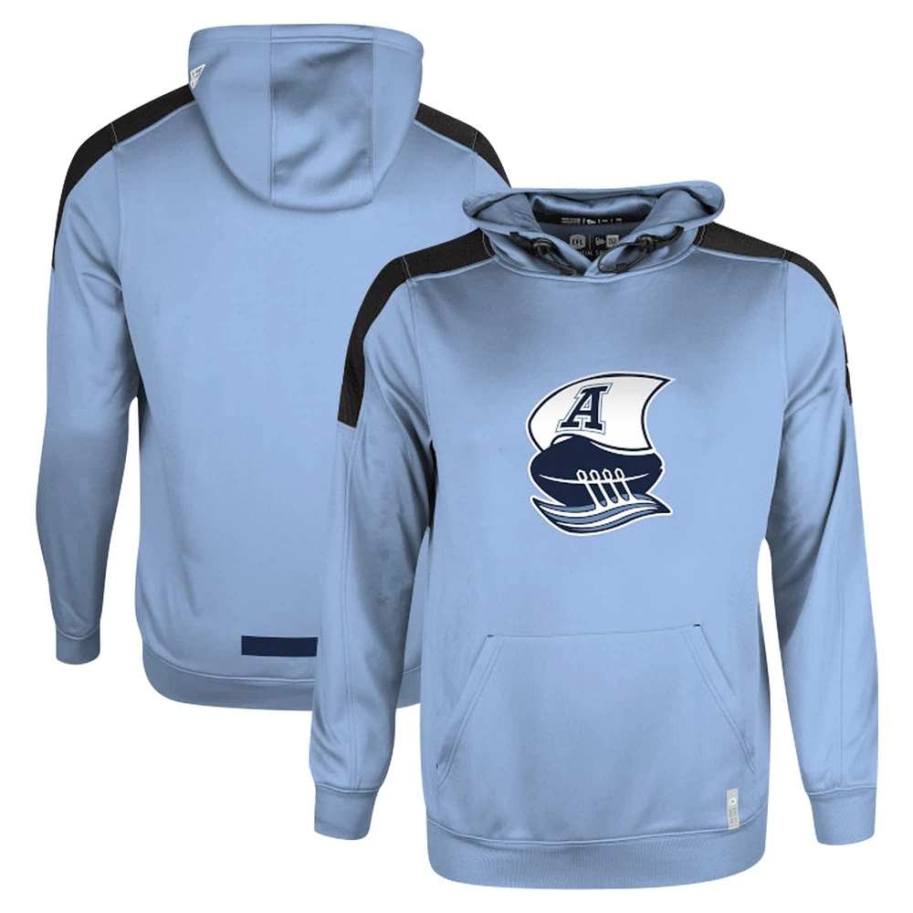 Sweat à capuche New Era bleu marine pour hommes des Argonauts de Toronto Sideline Shuffle