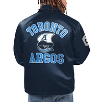 Men's Starter Navy Toronto Argonauts Option Route Full-Snap Coaches Jacket