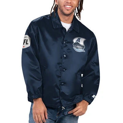 Men's Starter Navy Toronto Argonauts Option Route Full-Snap Coaches Jacket