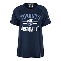 T-shirt Performance 5th & Ocean by New Era pour femme, bleu marine, Toronto Argonauts Sideline Circuit