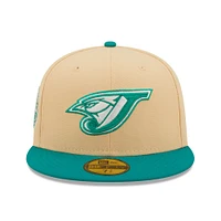 Men's New Era Natural/Teal Toronto Blue Jays Mango Forest 59FIFTY fitted hat