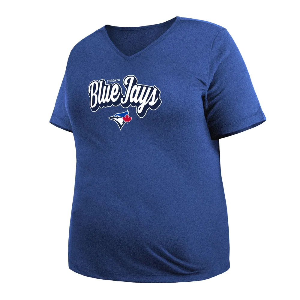 5th & Ocean by New Era Women's 5th & Ocean by New Era Royal Toronto Blue  Jays Plus V-Neck T-Shirt