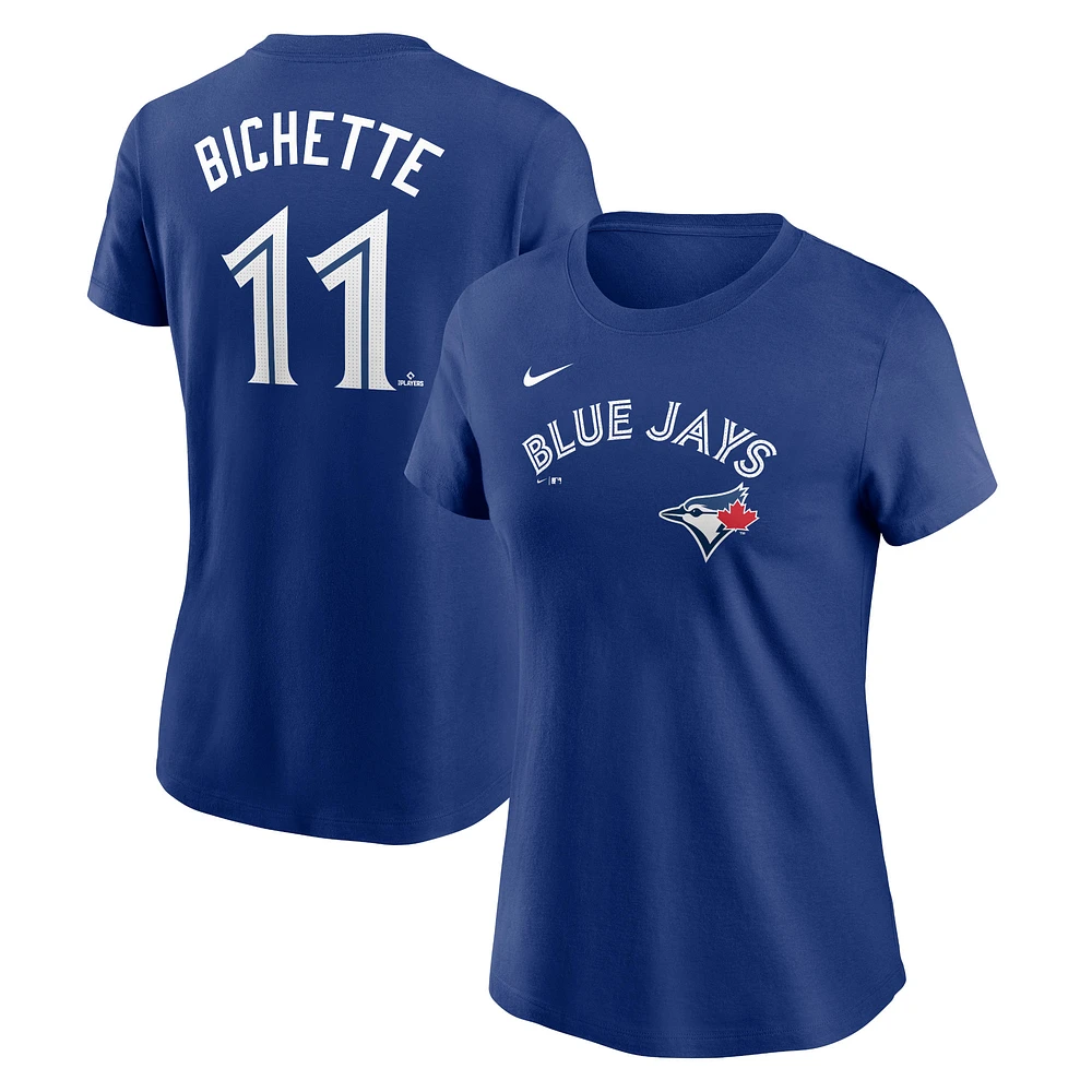 Women's Nike Bo Bichette Royal Toronto Blue Jays Name & Number T-Shirt