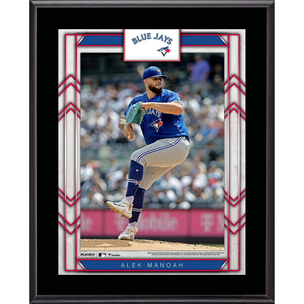 Plaque de joueur sublimée Alek Manoah Toronto Blue Jays 10,5" x 13"