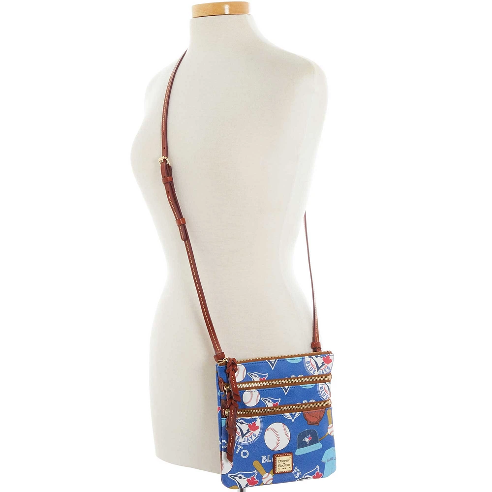 Dooney & Bourke Toronto Blue Jays Game Day Triple Zip Crossbody Purse