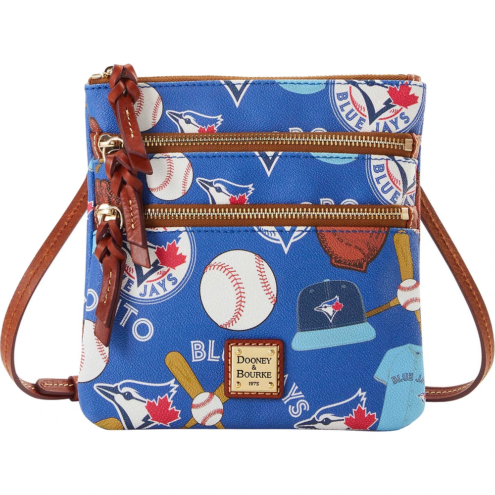 Dooney & Bourke Toronto Blue Jays Game Day Triple Zip Crossbody Purse