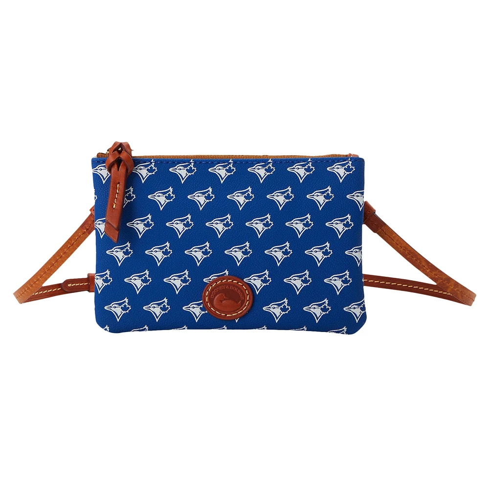 Dooney & Bourke Sac à main à bandoulière avec fermeture éclair sur le dessus des Blue Jays de Toronto