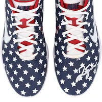 Chaussures à crampons Nike bleues USA autographiées par George Springer des Blue Jays de Toronto lors de la saison 2023 de la MLB