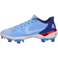 Chaussures à crampons Nike bleu clair autographiées par George Springer des Blue Jays de Toronto pour la saison 2023 de la MLB - RG13309551-52