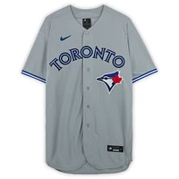 Maillot Nike authentique gris autographié par George Springer des Blue Jays de Toronto