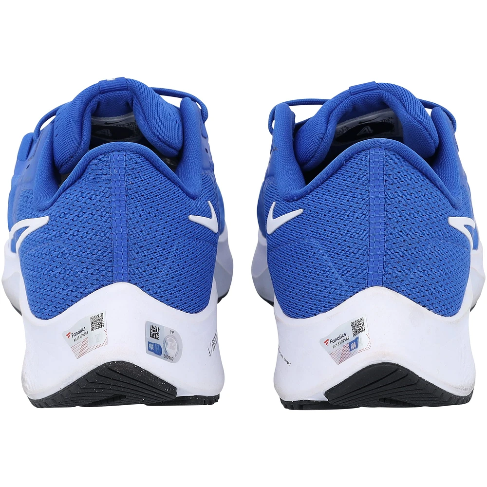 Chaussures Nike Zoom bleues autographiées par George Springer des Blue Jays de Toronto lors de la saison 2023 de la MLB