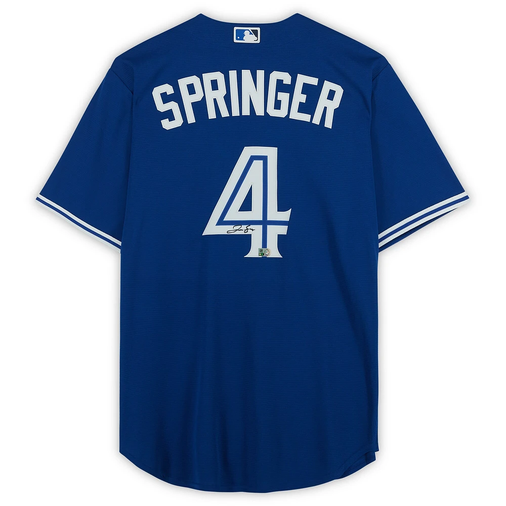 Maillot réplique alternatif autographié par George Springer des Blue Jays de Toronto