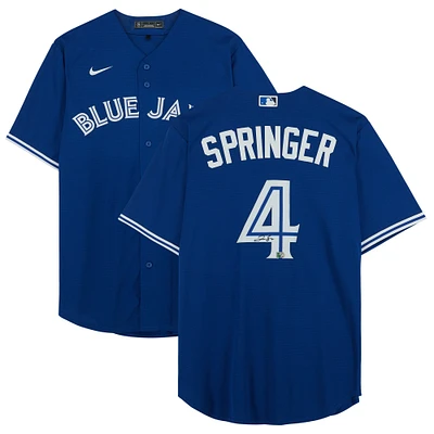 Maillot réplique alternatif autographié par George Springer des Blue Jays de Toronto