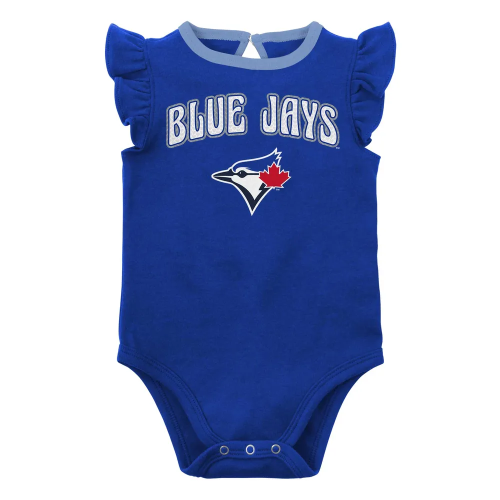 Girls Newborn & Infant Royal/Heather Gray Toronto Blue Jays Little Fan - Two-Pack Bodysuit Set