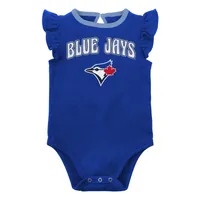 Girls Newborn & Infant Royal/Heather Gray Toronto Blue Jays Little Fan - Two-Pack Bodysuit Set