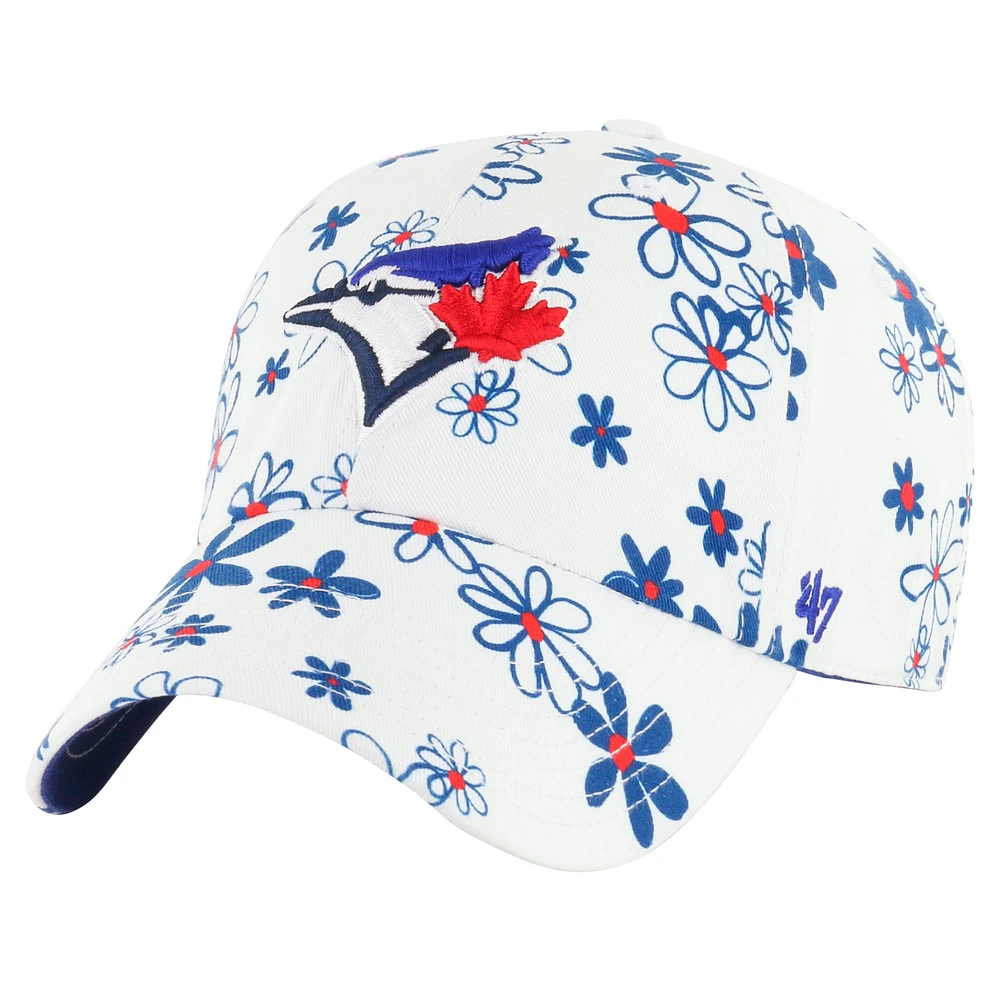 Girls Youth '47 White Toronto Blue Jays Daisy Delight Clean Up Adjustable Hat