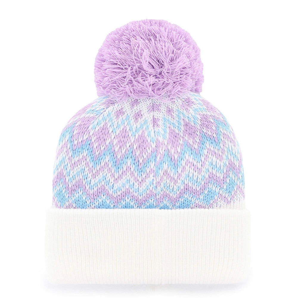 Girls Youth '47 White Toronto Blue Jays Elsa Cuffed Knit Hat with Pom