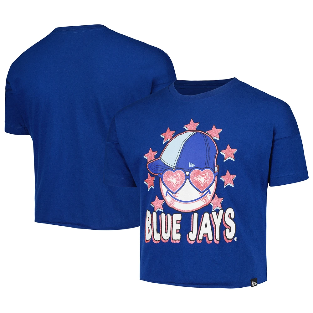 T-shirt à manches mi-longues de l'équipe des Blue Jays Toronto New Era pour jeune fille