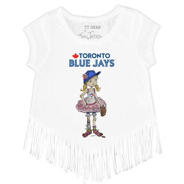 Toronto Blue Jays Tiny Turnip Youth Angel Wings T-Shirt - White