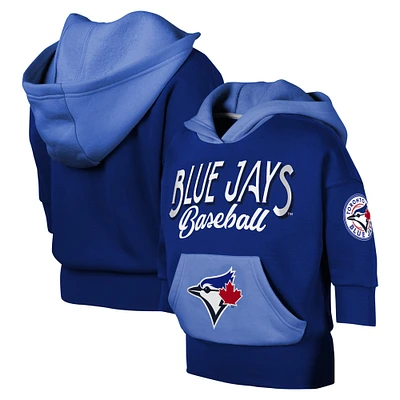 Sweat à capuche manches trois-quarts pour jeunes filles des Blue Jays de Toronto Royal Team Practice