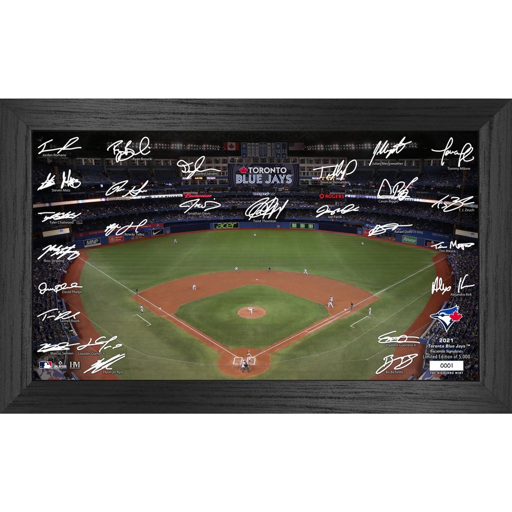 Highland Mint Toronto Blue Jays 12" x 20" Facsimile Signature Field - Framed Photo