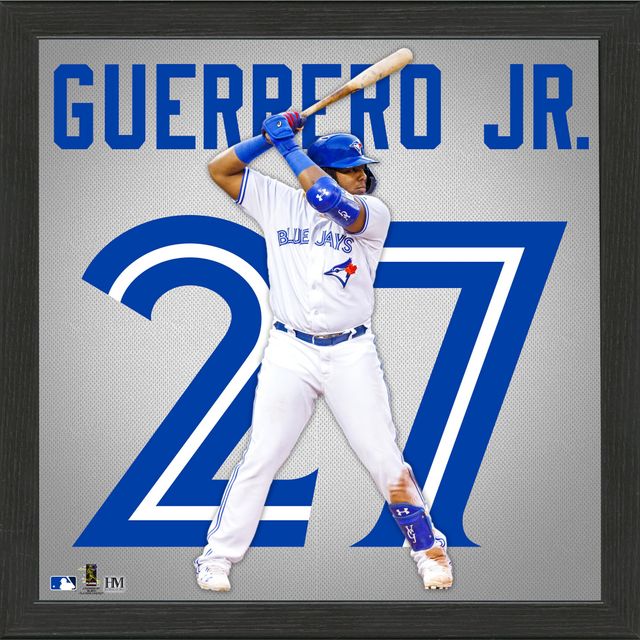 Highland Mint Vladimir Guerrero Jr. Maillot Impact des Blue Jays de Toronto 13" x 13" - Photo encadrée