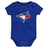 Ensemble de 3 bodys fan fanion Fanatics des Blue Jays Toronto pour bébé