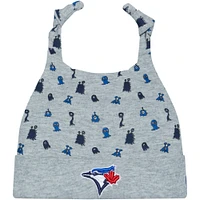 Infant New Era  Heather Gray Toronto Blue Jays Critter Cuffed Knit Hat